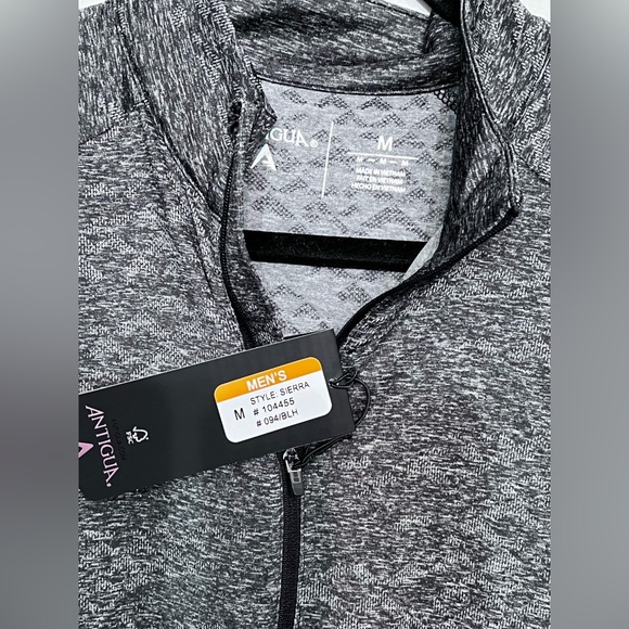 Antigua Golf Men’s “Sierra” Performance Pullover Long Sleeve Shirt, size M, NWT - Picture 5 of 8